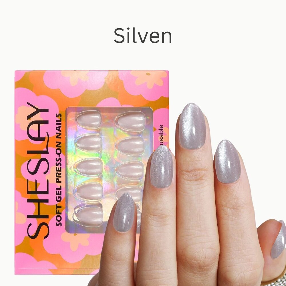 Silven-SheSlay Soft Gel Press-On Nails – 30pcs Full Kit